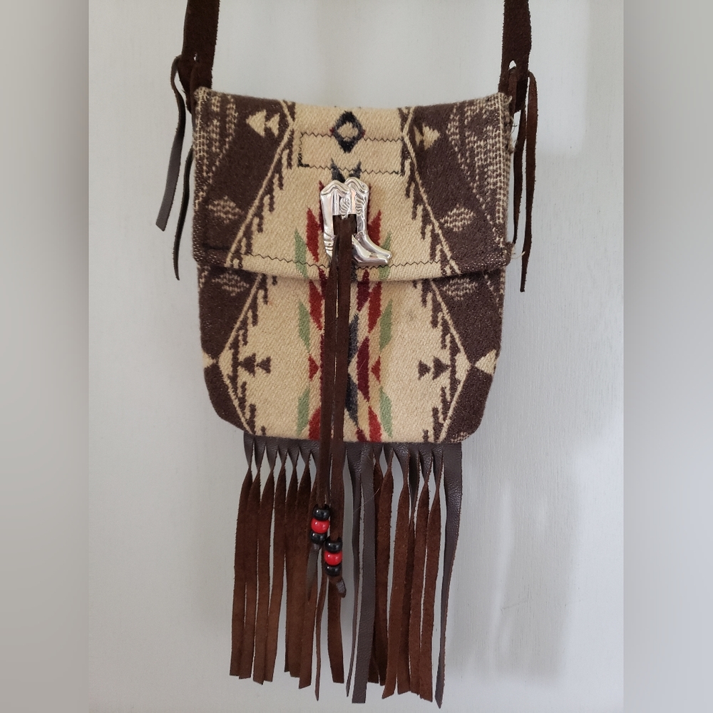Adorable little purse made from a vintage Pendleton blanket